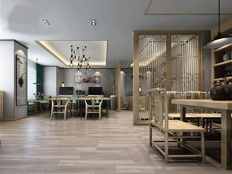 杭州簡(jiǎn)約新中式辦公室裝修設(shè)計(jì)效